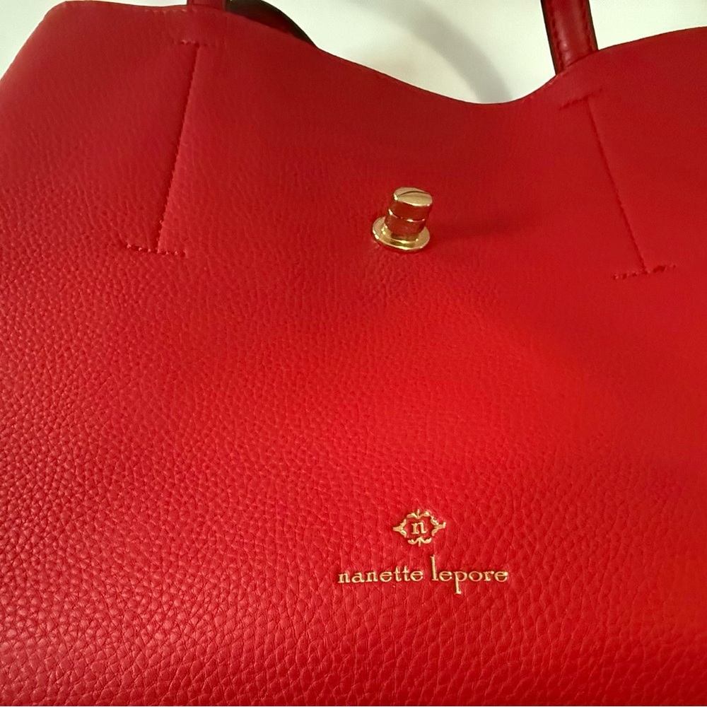 Nanette Lepore Red Leather Satchel